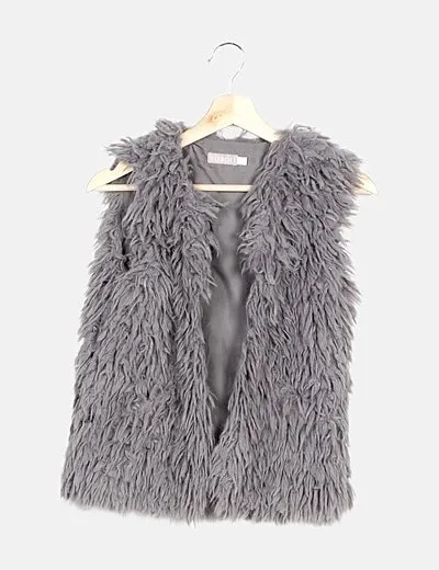 Bóboli Gray Fur Vest