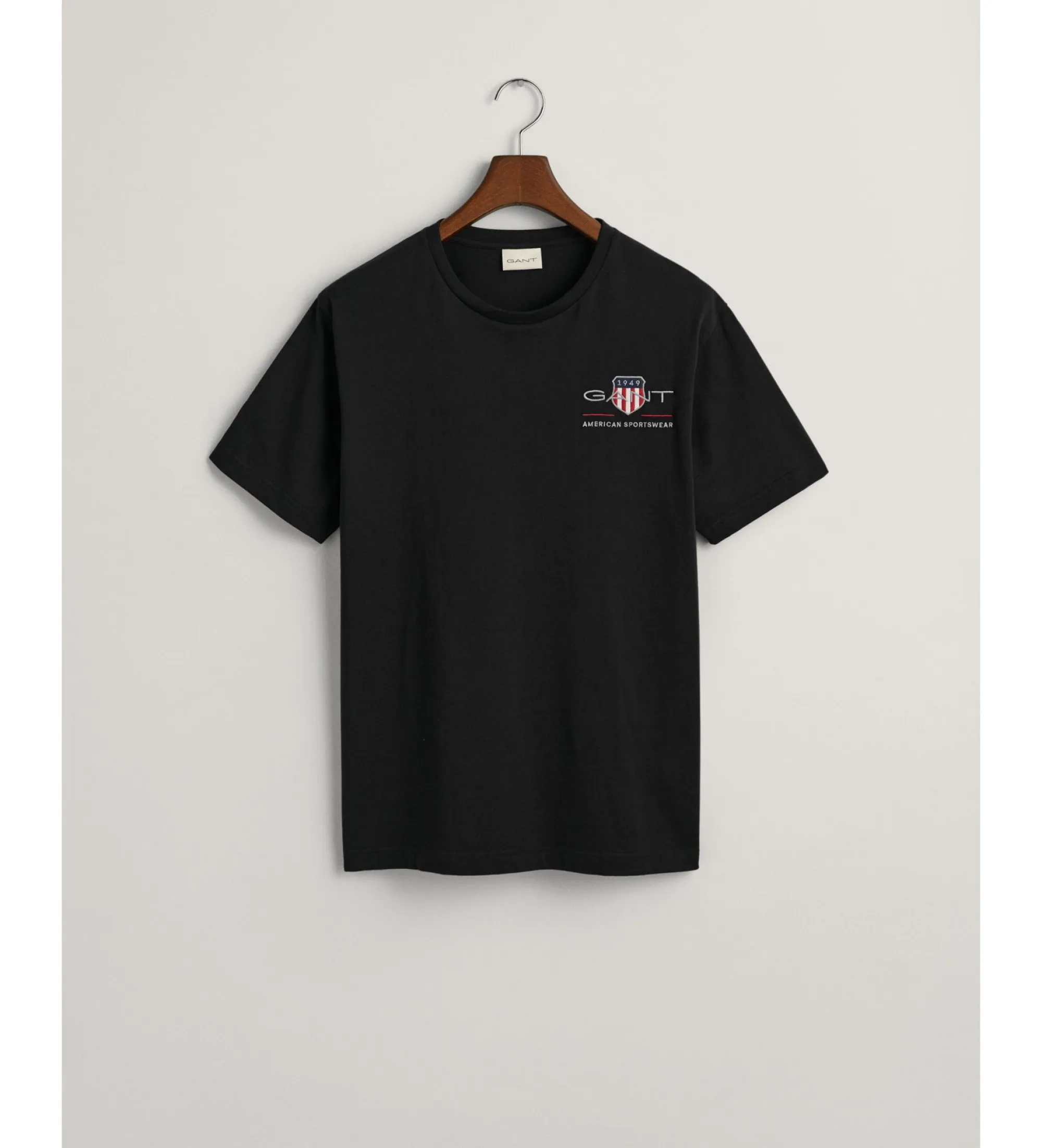 Black embroidered Archive Shield T-shirt