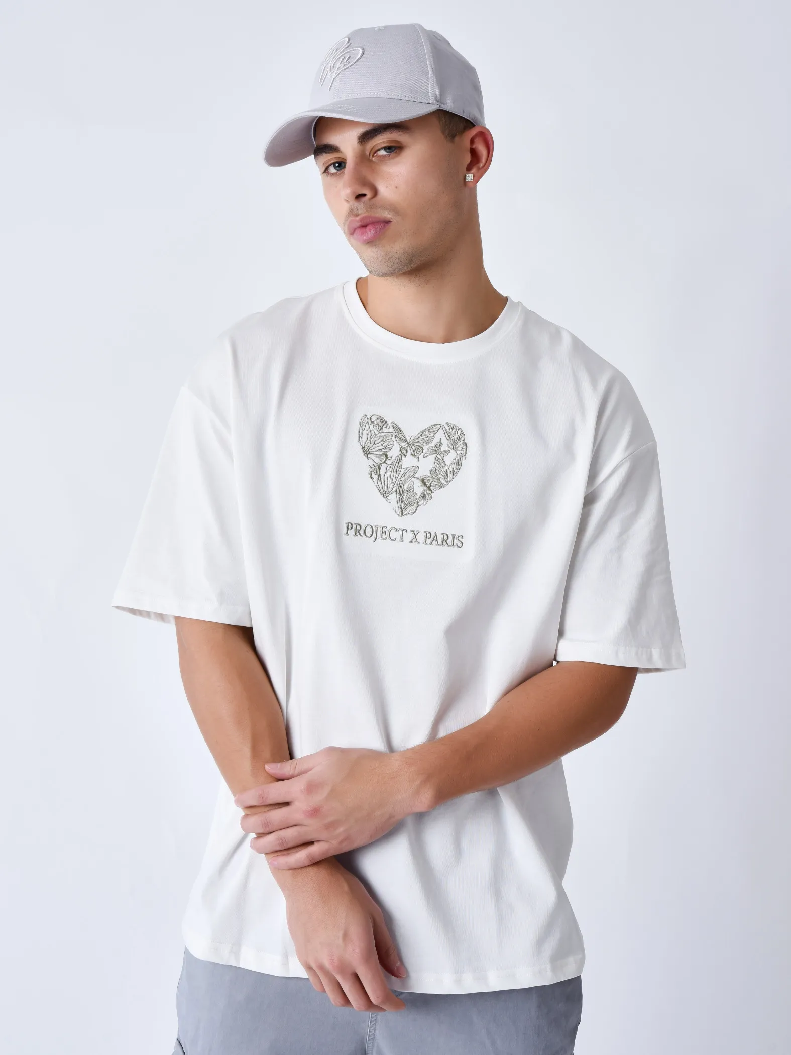 Butterfly Embroidered Heart T-shirt