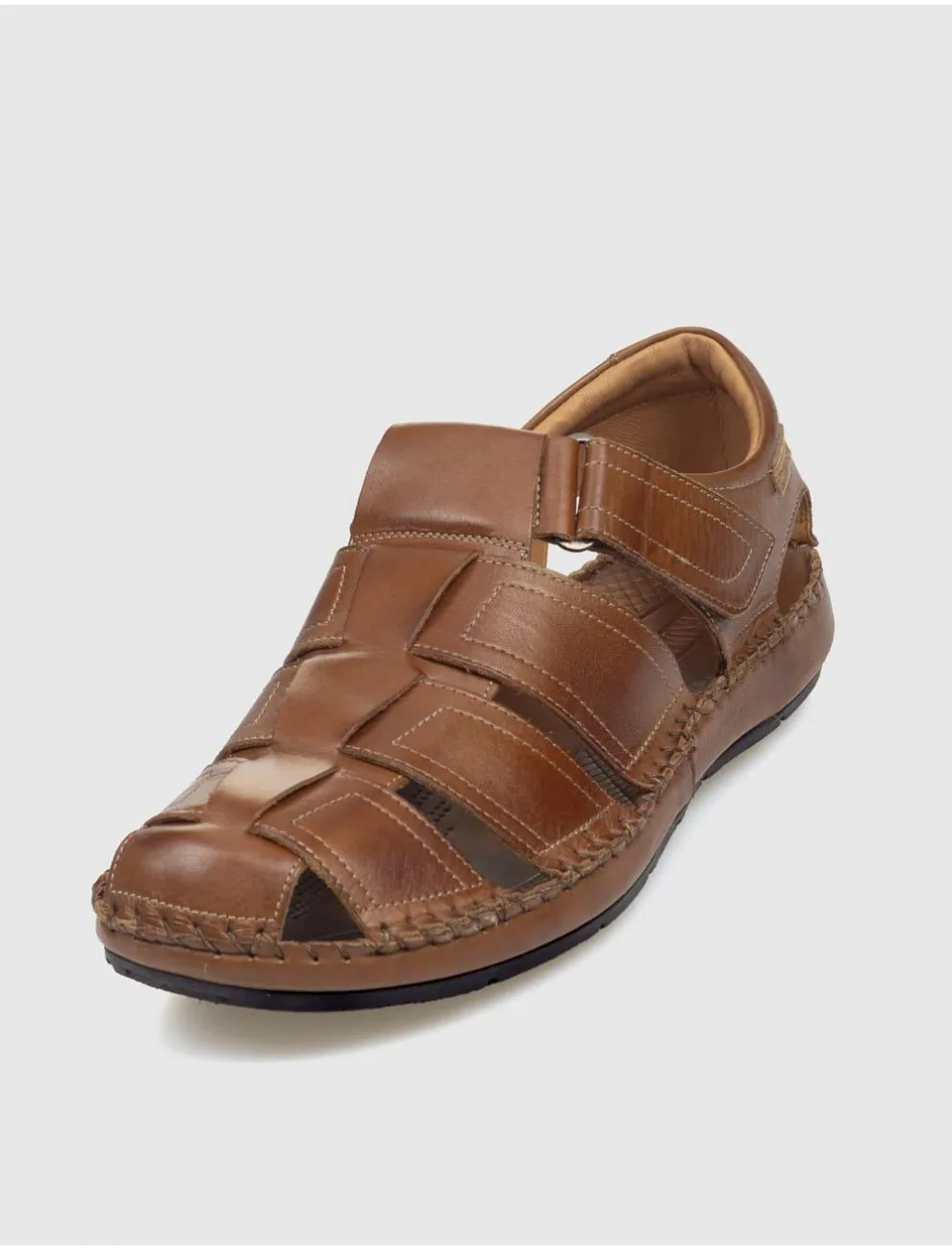 Pikolinos leather crisscross sandal Tarifa _ Brown