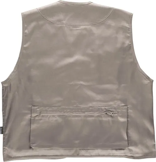 Beige Multi-Pocket Safari Vest