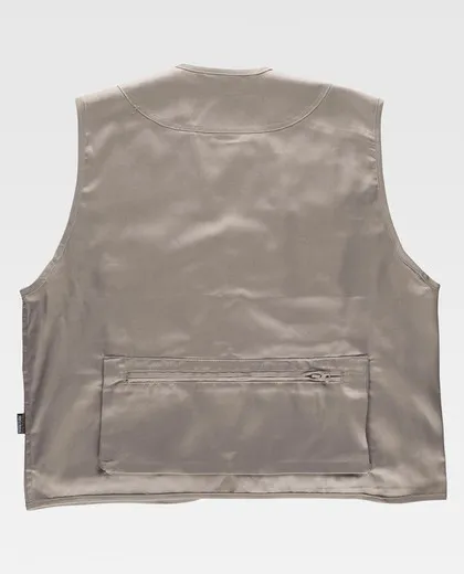 Beige Multi-Pocket Safari Vest