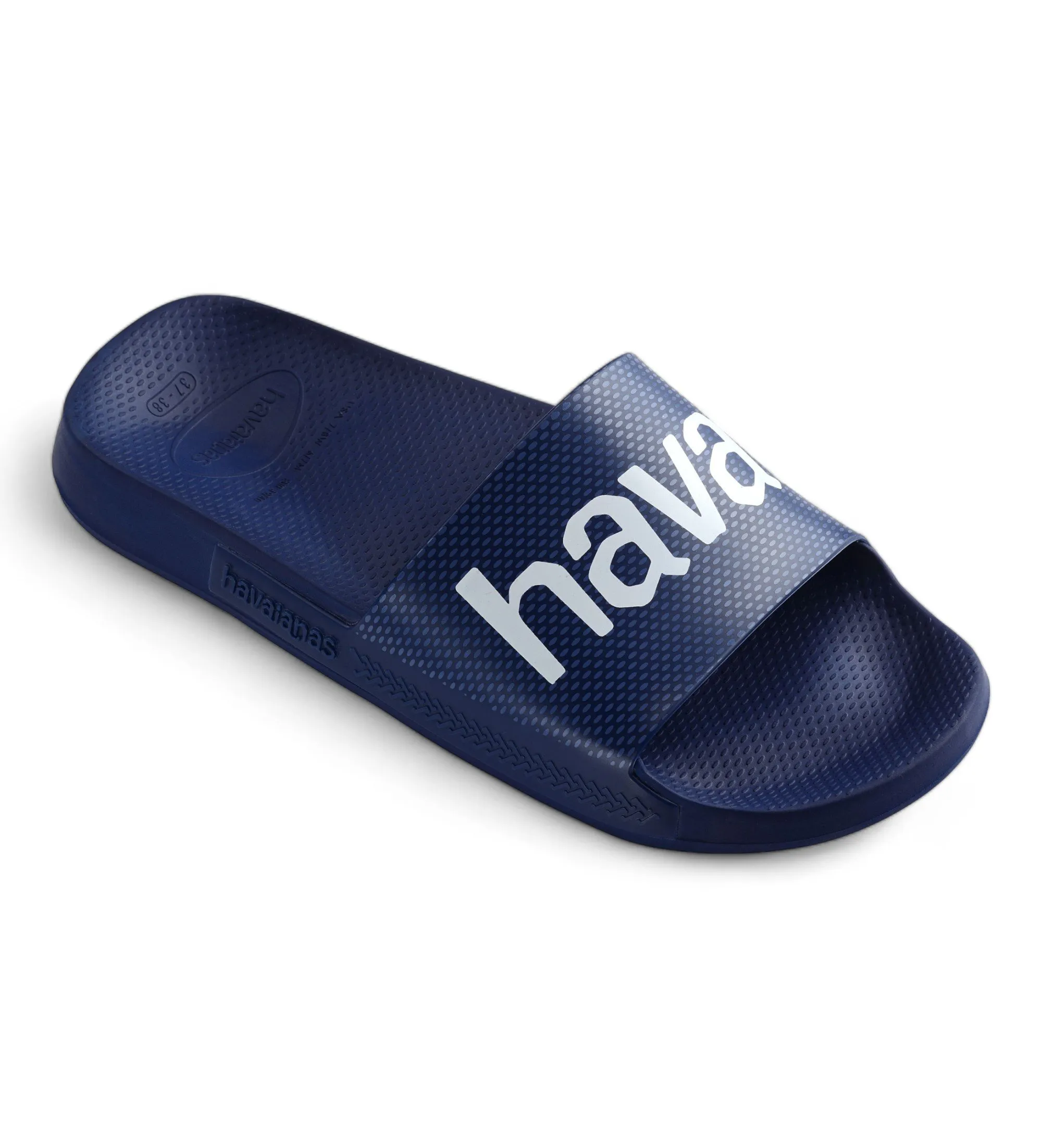 Blue Logo Print Classic Flip Flops