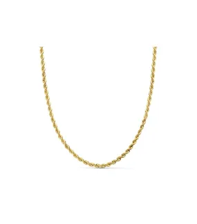 Lightweight 18k Yellow Gold 50cm 3mm Solomon Cord