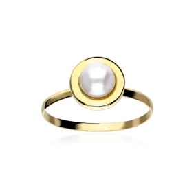 Cultured Pearl 18k Gold Ring 'Iburg'