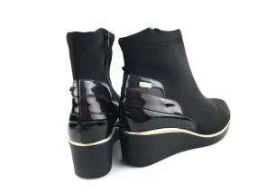 Cutillas | Botines Mujer Cuña Negros Seco-Tex Berlín