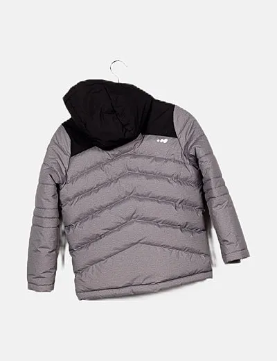 Decathlon grey and black feather snow.