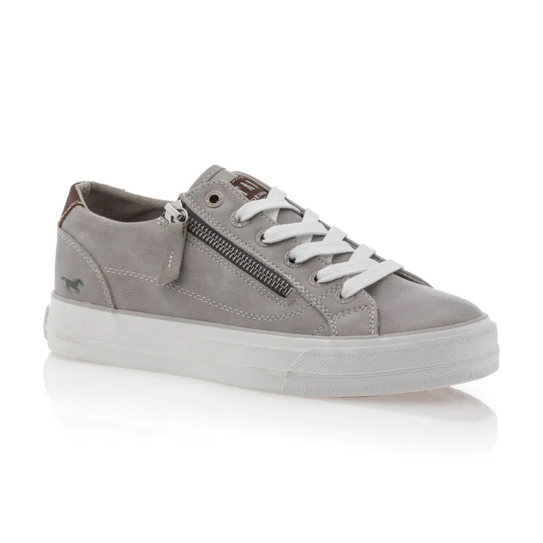 Gray women's athletic shoes / sneakers.