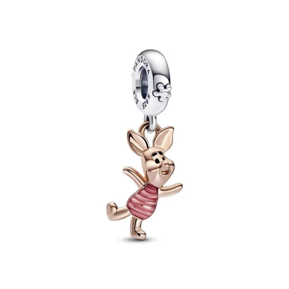 Disney Pandora Winnie the Pooh Piglet Sterling Silver Pendant Charm.