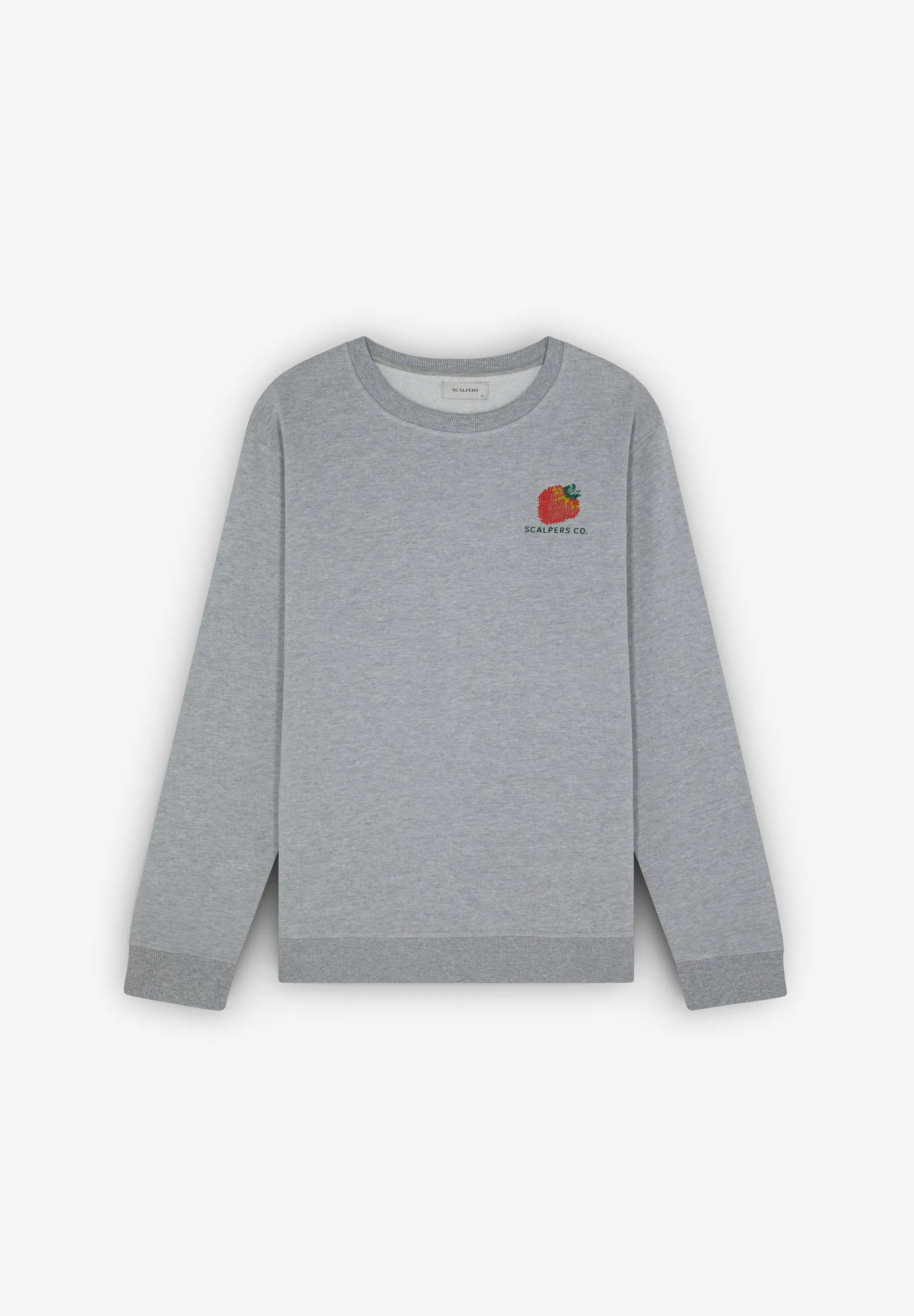 Embroidered Fruit Sweatshirt.