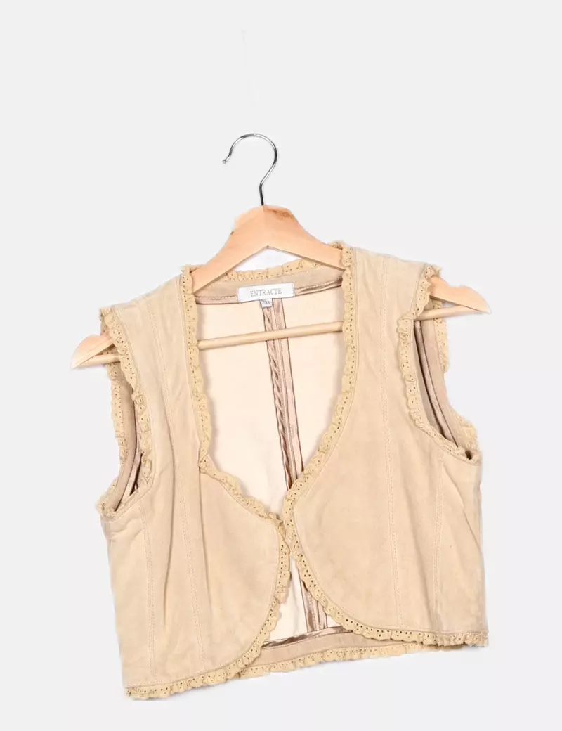 Beige Suede Vest Intermission.