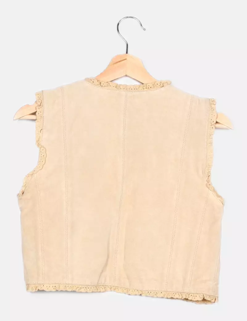 Beige Suede Vest Intermission.