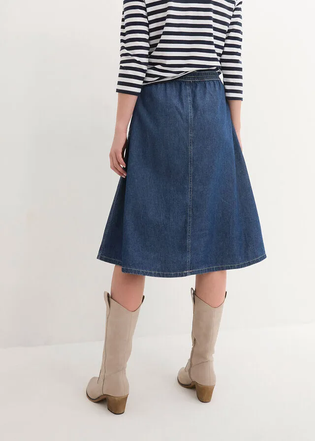 Dark Blue Denim Skirt