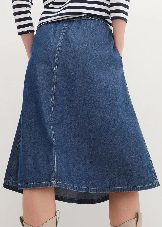 Dark Blue Denim Skirt