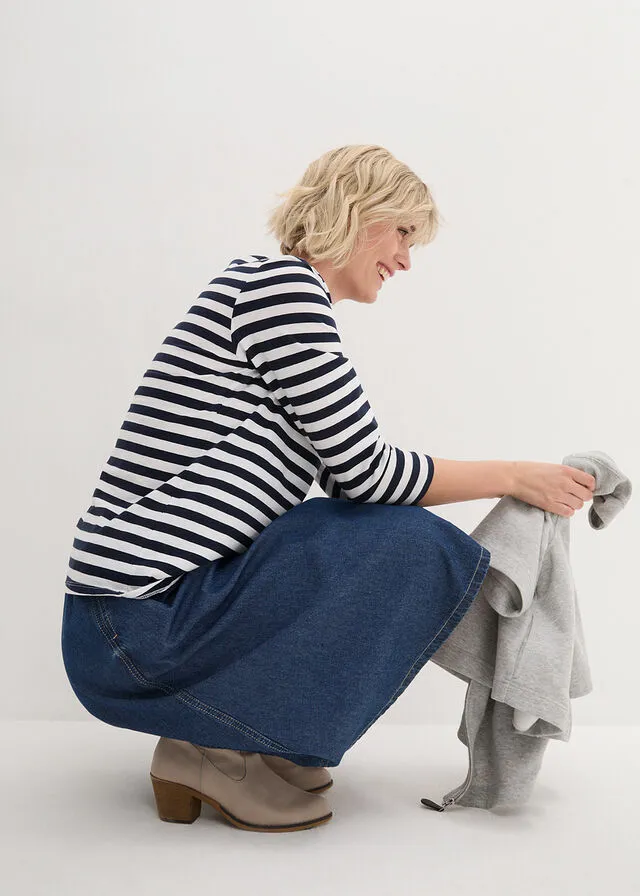 Dark Blue Denim Skirt