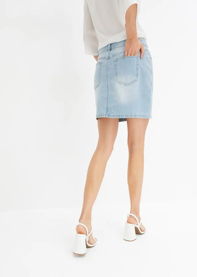 Light Blue Denim Skirt