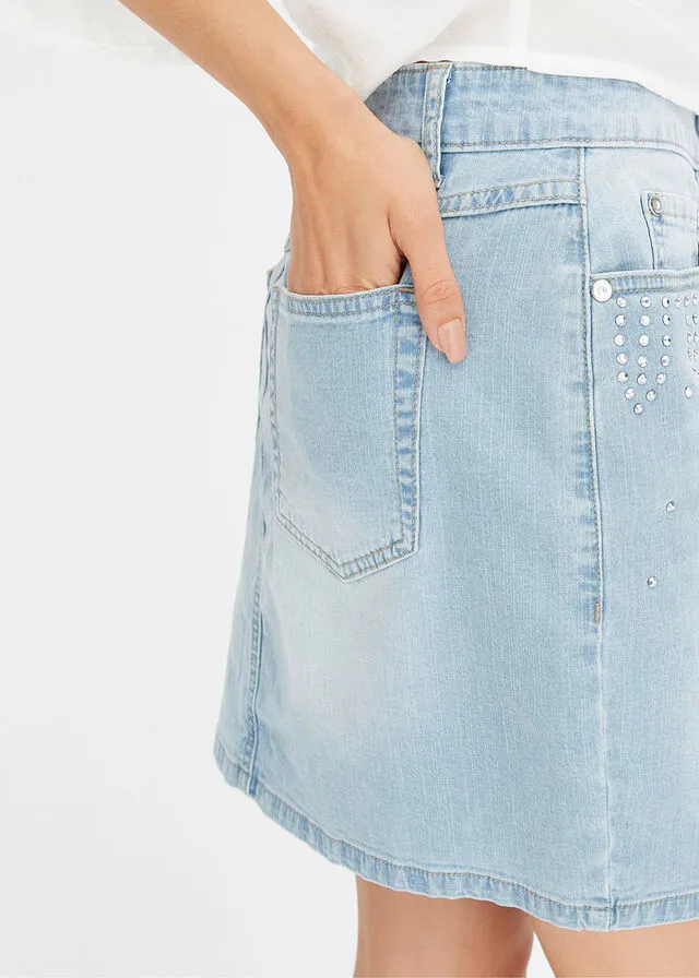 Light Blue Denim Skirt