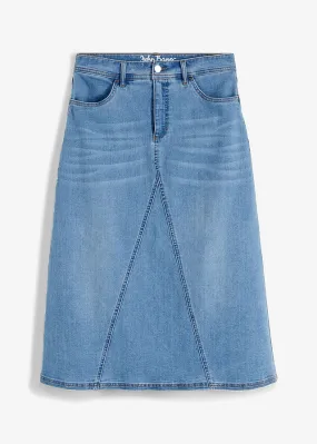 Denim skirt medium distressed.