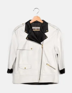 White leather Gerard Darel Biker.