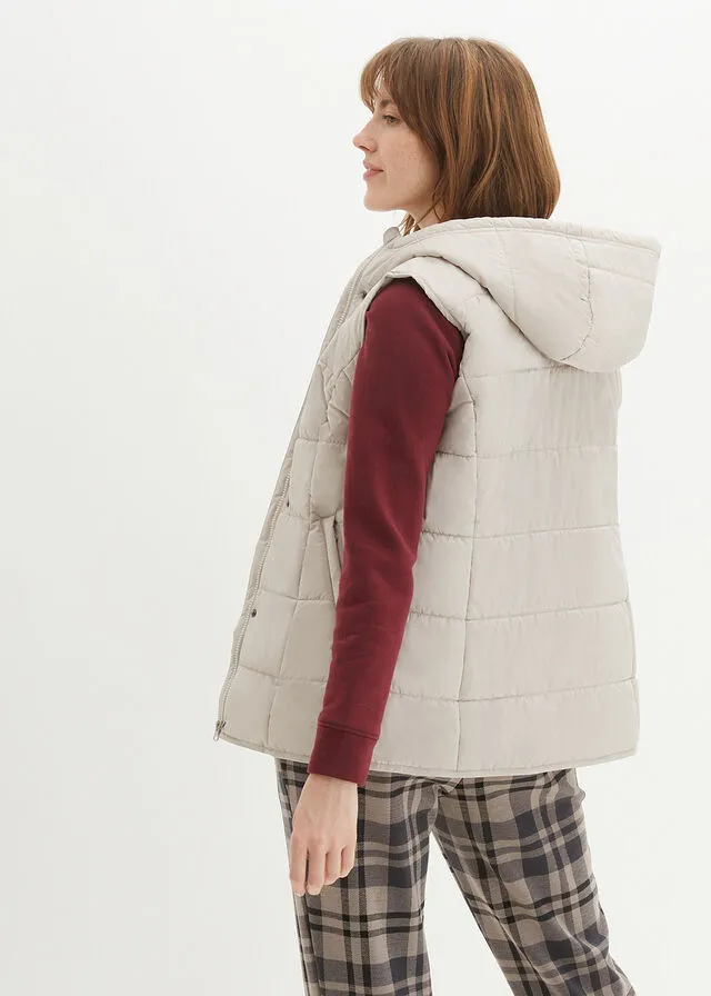 Gray Quilted Vest