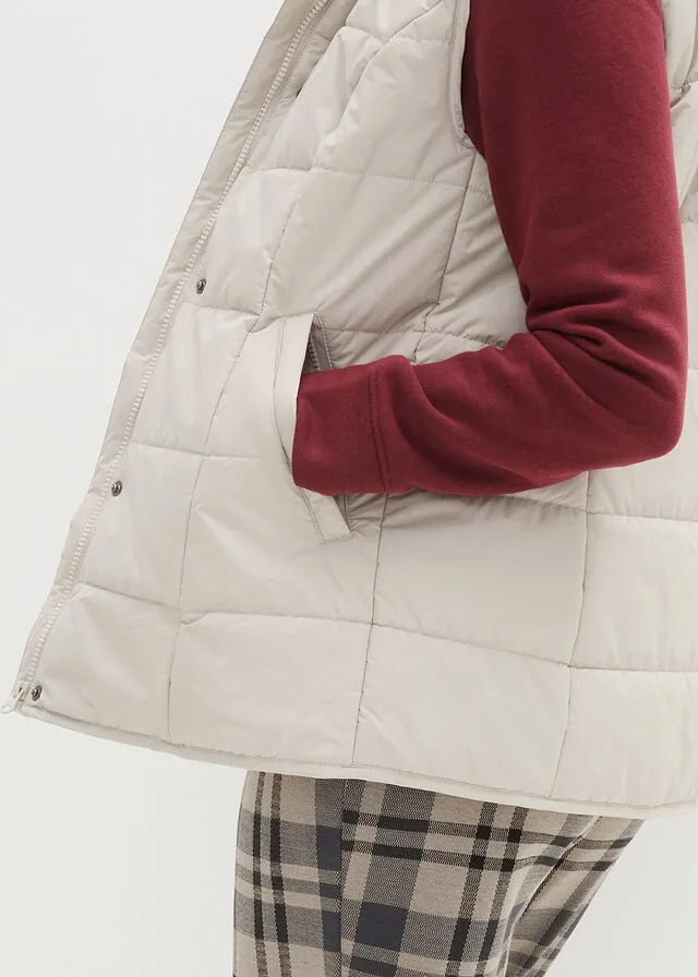 Gray Quilted Vest