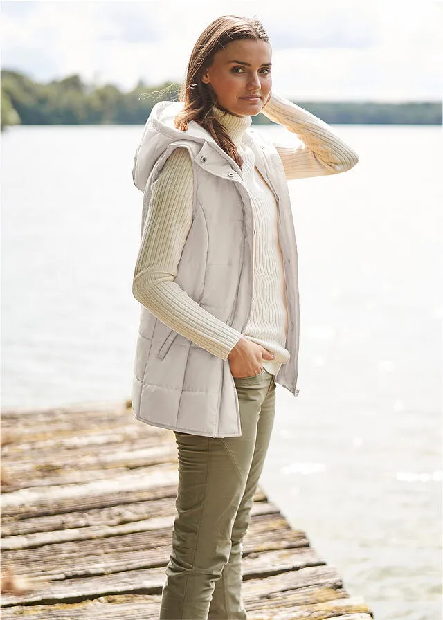 Gray Quilted Vest