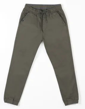 Green slim fit jogger pants