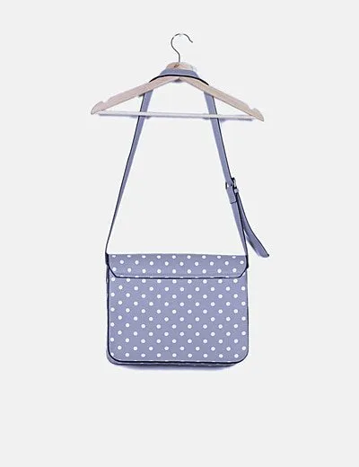 Grey Polka Dot Satchel Handbag