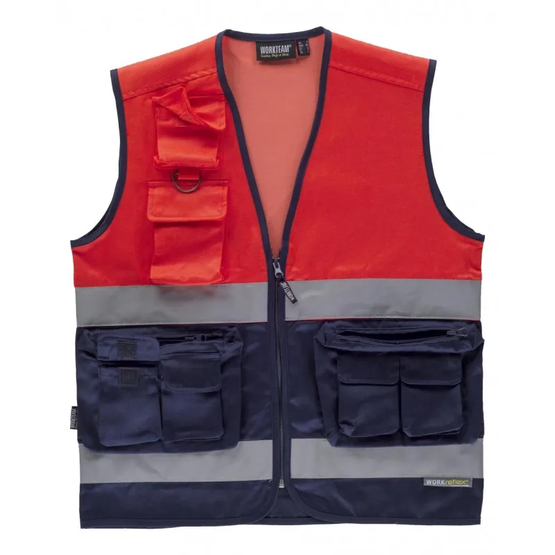 High Visibility Combined Safari Vest WORKTEAM C4047