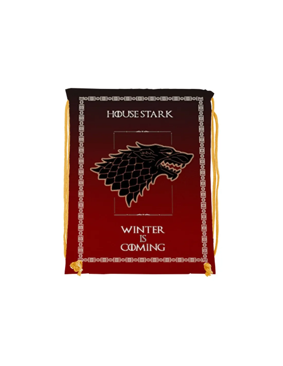 House Stark Game of Thrones Drawstring Backpack (34x42 cm)