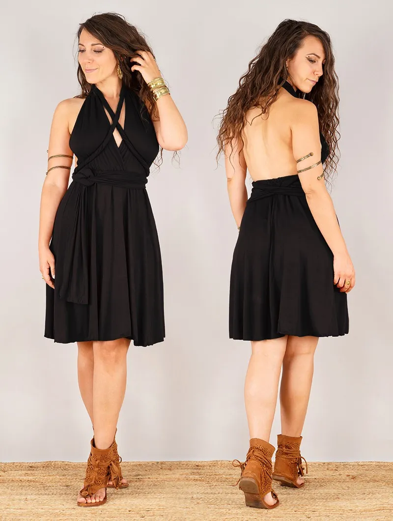 Infinity Short Dress Wakiza in Black