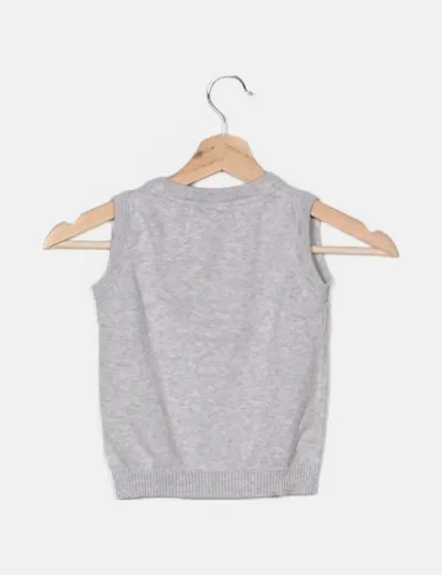 Gray Knit Vest by Kiabi.