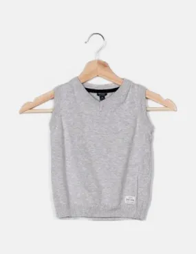 Gray Knit Vest by Kiabi.