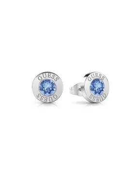 Light Blue Guess Shiny Crystal Earrings