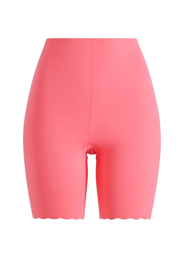 Light Pink Cycling Shorts with Slight Shaping Effect