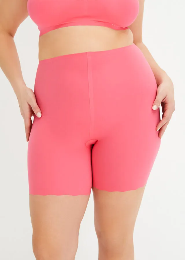 Light Pink Cycling Shorts with Slight Shaping Effect