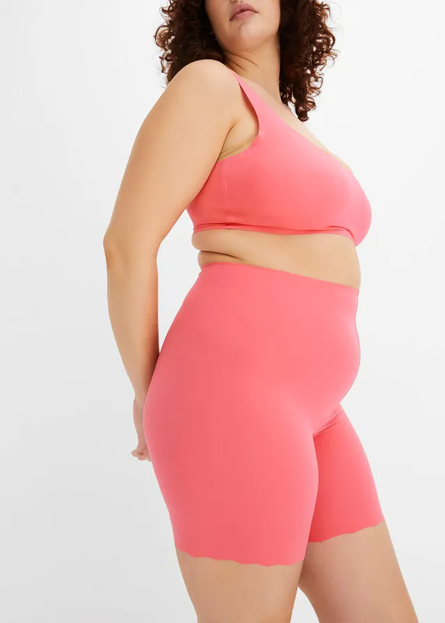 Light Pink Cycling Shorts with Slight Shaping Effect