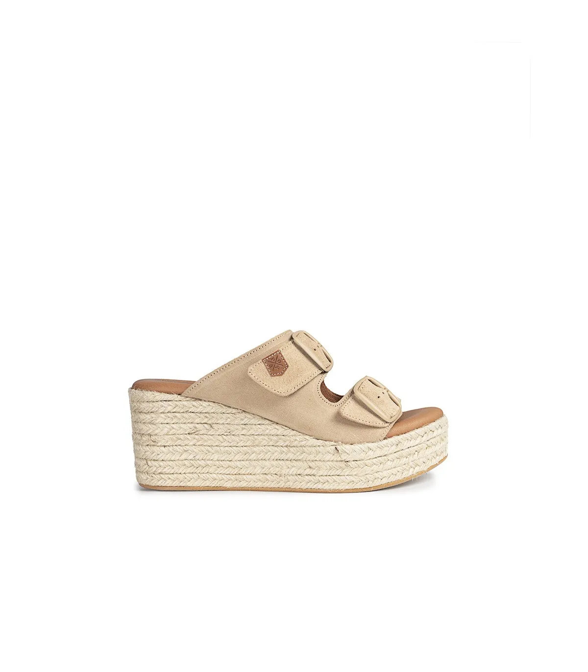 Low Wedge Sandal Beige Suede Aloha