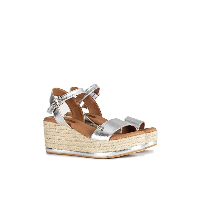 Low Wedge Sandals Silver Laminate Arambol