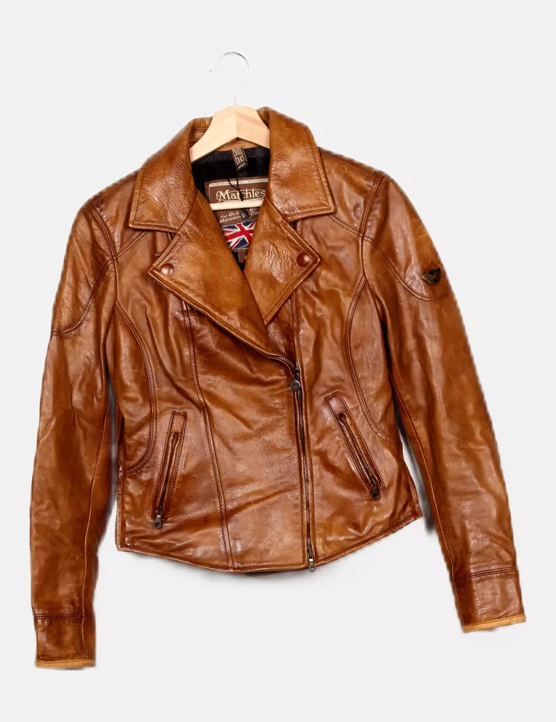 Brown Leather Matchless Motorcycle