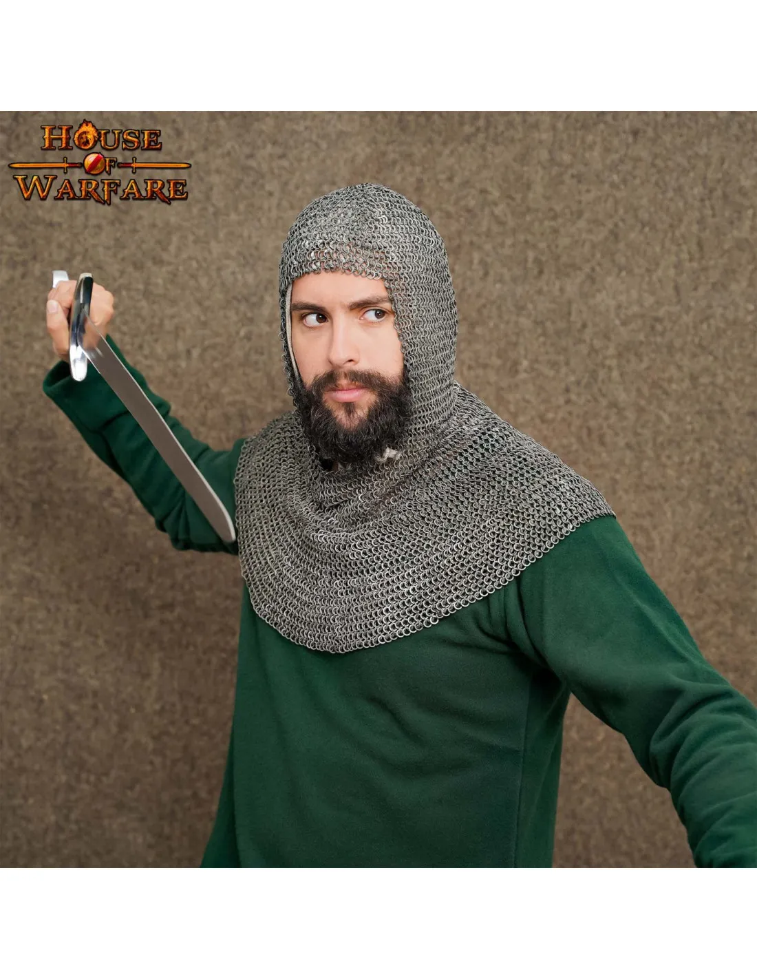 Medieval Chainmail Executioner (Round Riveted Rings)