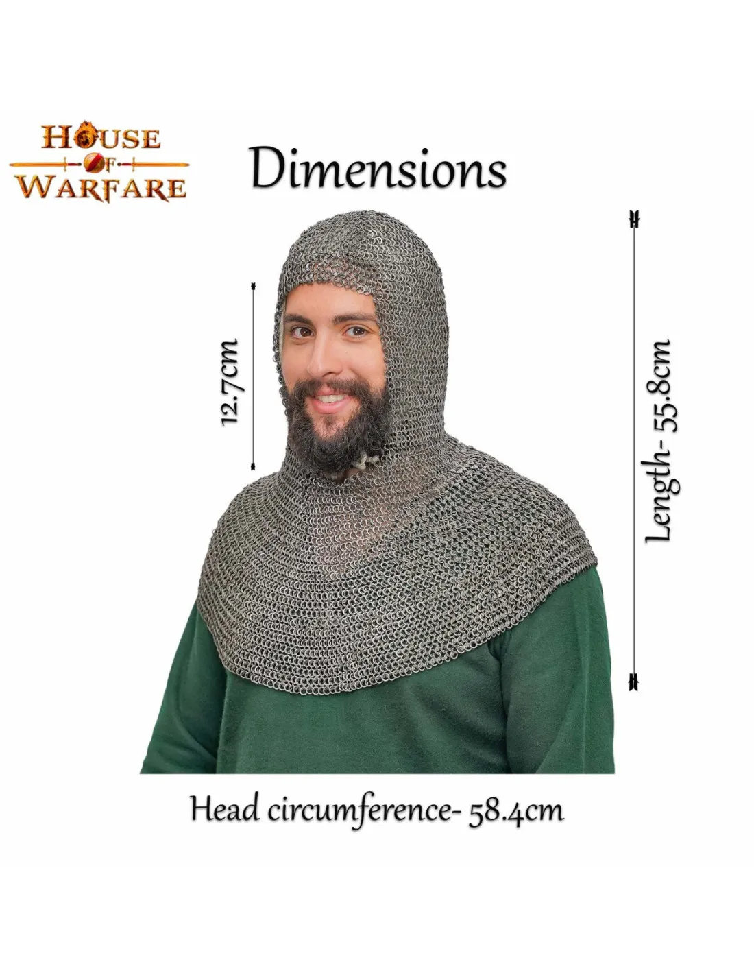 Medieval Chainmail Executioner (Round Riveted Rings)