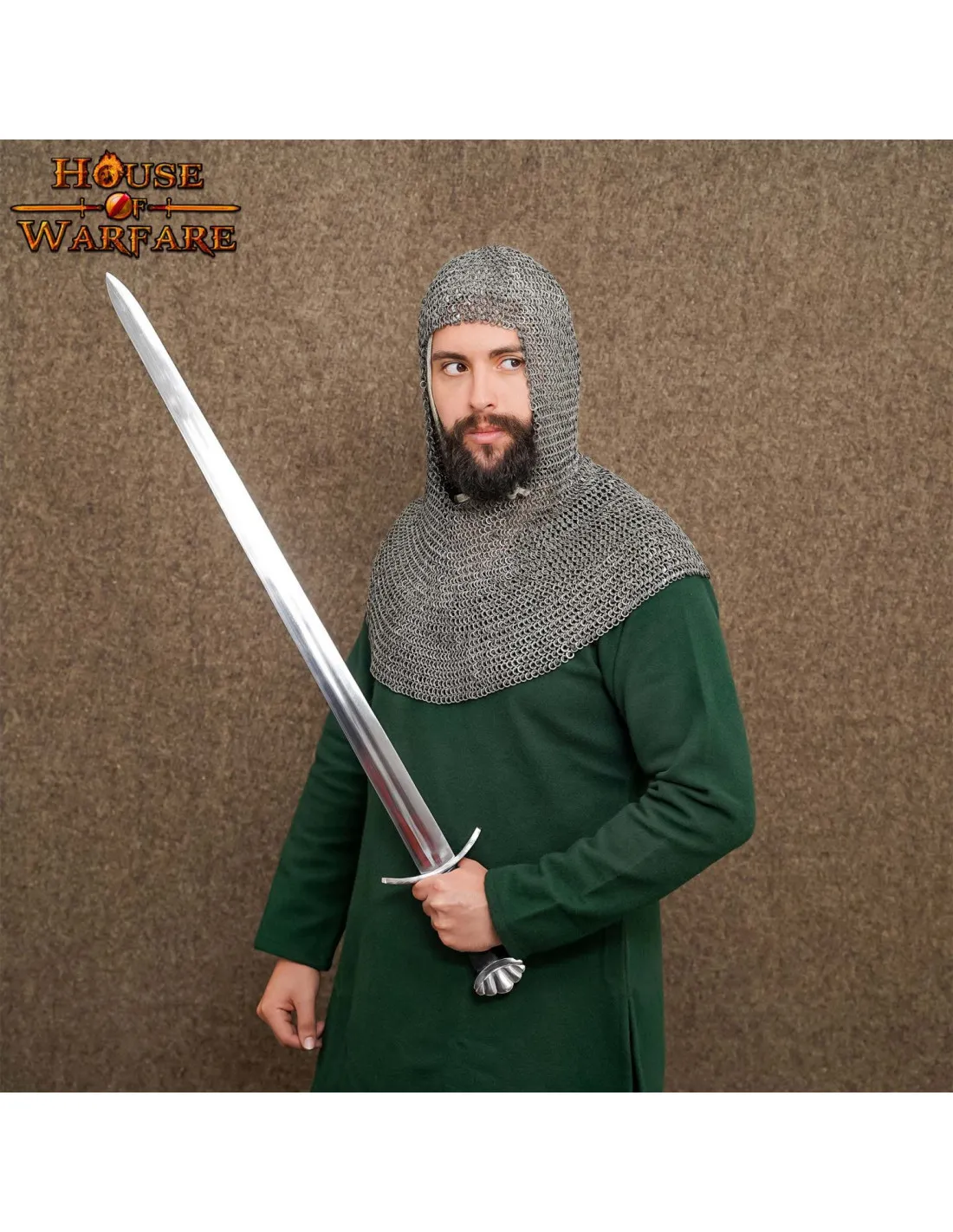 Medieval Chainmail Executioner (Round Riveted Rings)