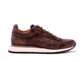 Men's Leather Deportivo Soccer Shoes Brown quantum22 1254