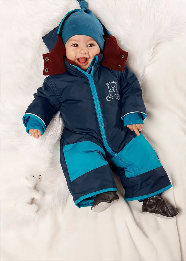 Dark Turquoise Dark Blue Snowsuit for Babies