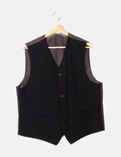 NoName Black Buttoned Vest