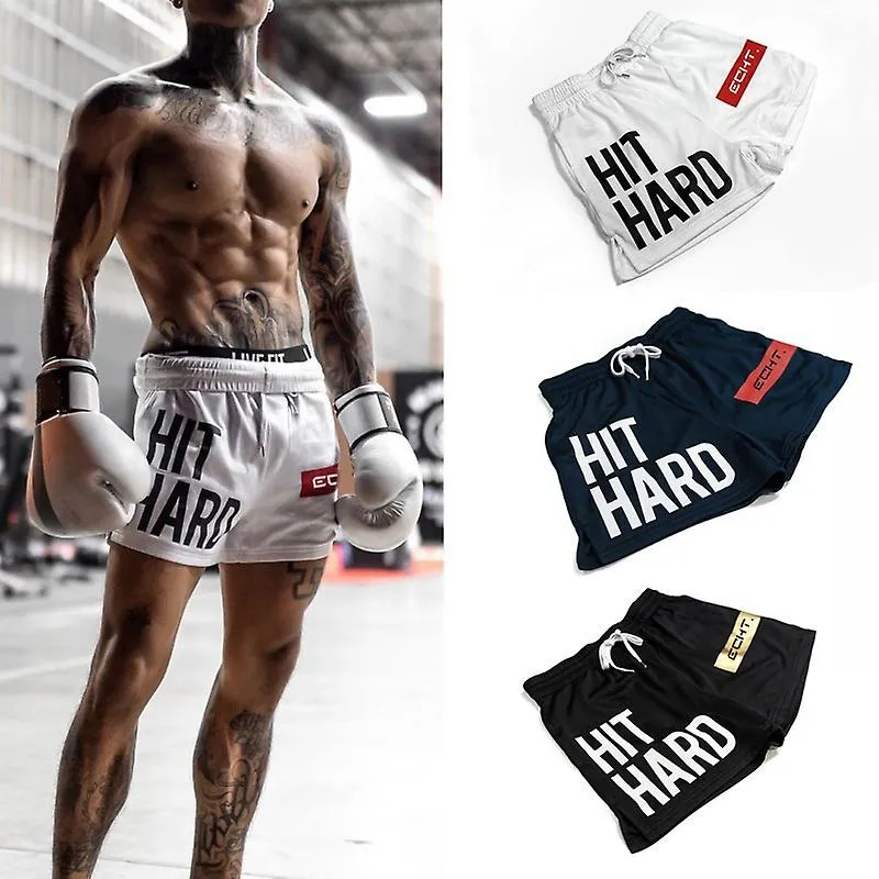 New Men's Fitness Bodybuilding Shorts Men Gyms Summer Training Breathable Mesh Quick Dry Sportswear.