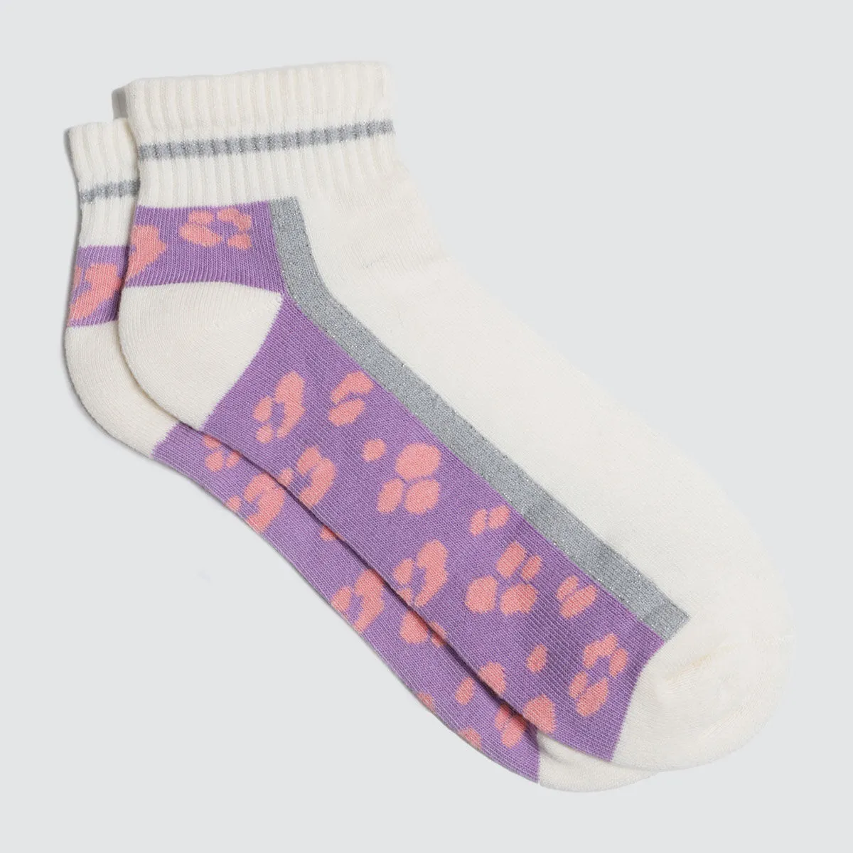 Three-Pack Floral Ankle Socks