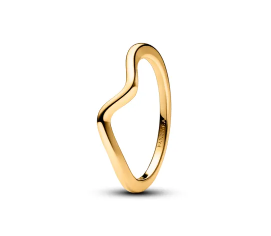 Pandora Ring 14k Gold-Plated Wave Polished 163095C00