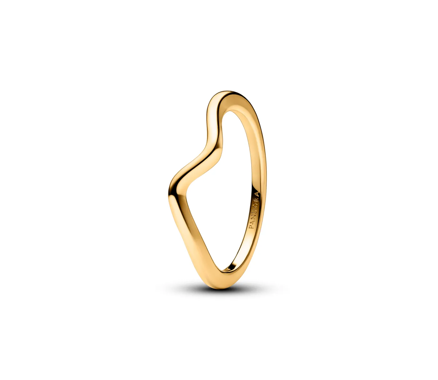 Pandora Ring 14k Gold-Plated Wave Polished 163095C00